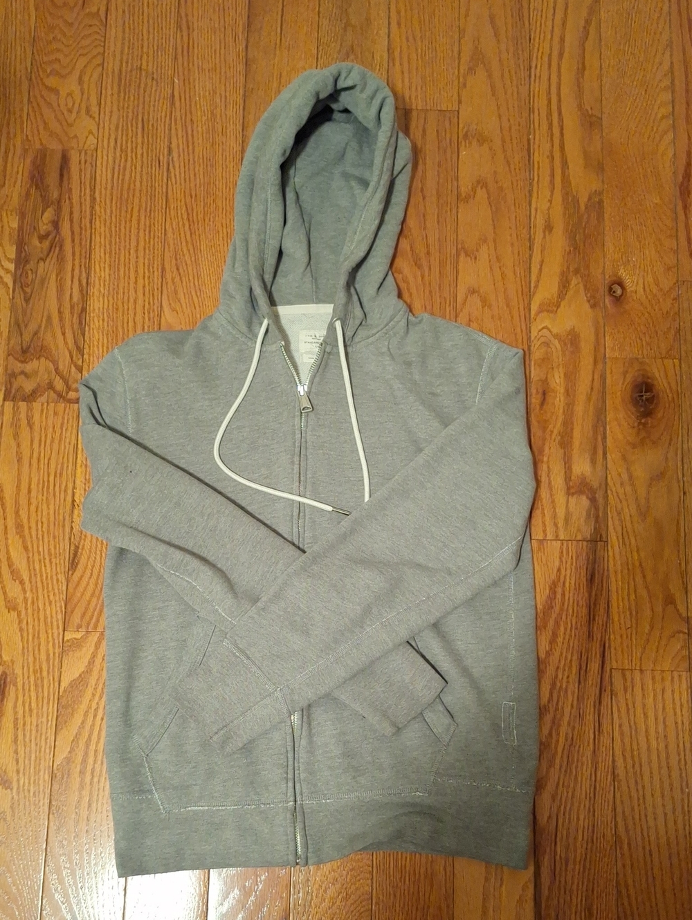 Rag & Bone Men's Lightweight Gray Zip-Up Hoodie